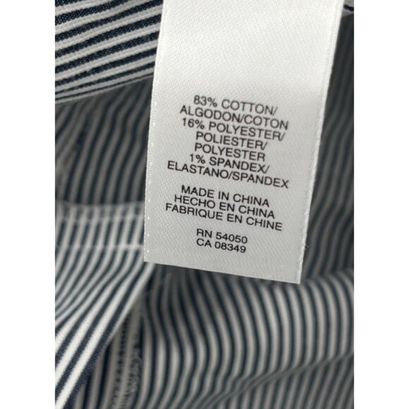 Jones New York Sport Womens Blue & White Striped Cotton Blend Jacket M - Picture 5 of 5
